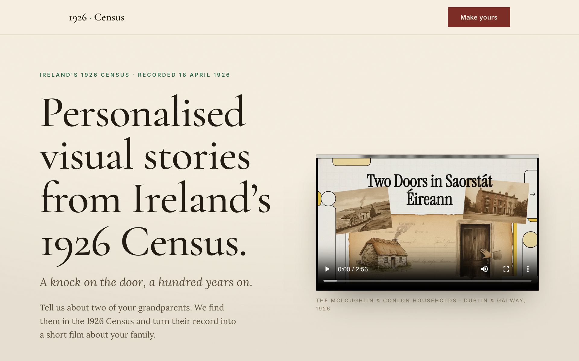 Ireland's 1926 Census — live site