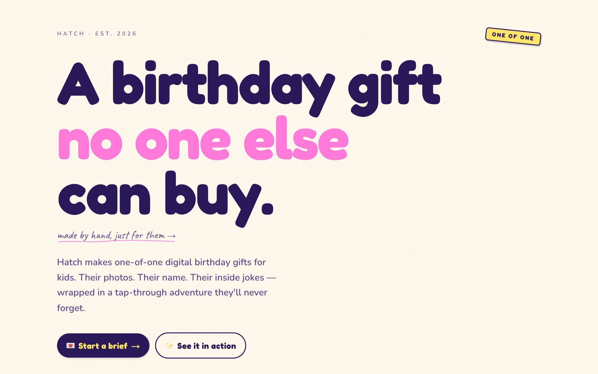 Hatch — live site