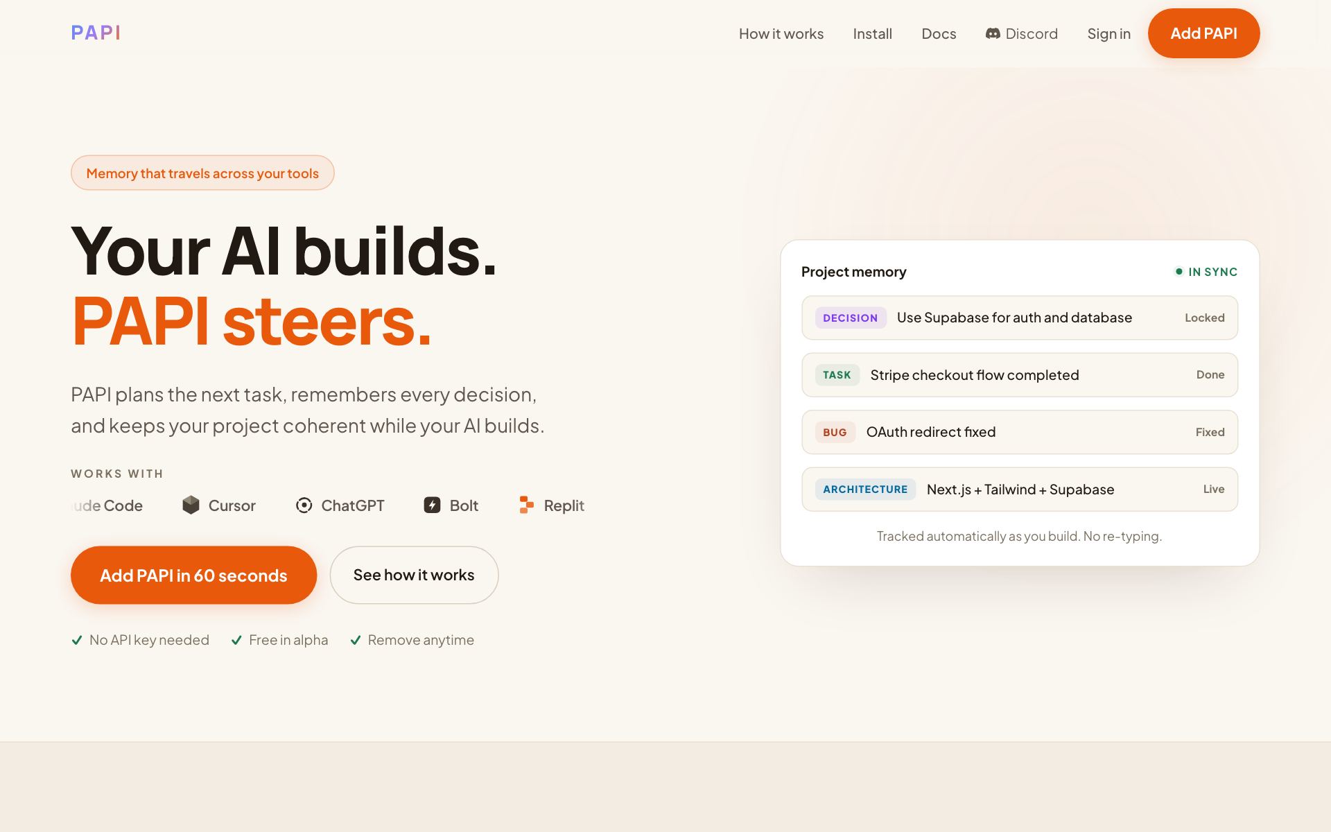 PAPI — live site